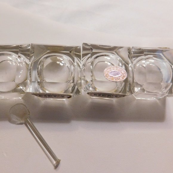 Vintage Weil Hand Cut Lead Crystal Open Salt Cellars Czechoslovakia - Picture 7 of 7
